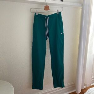 FIGS Yola skinny scrub pants - hunter green